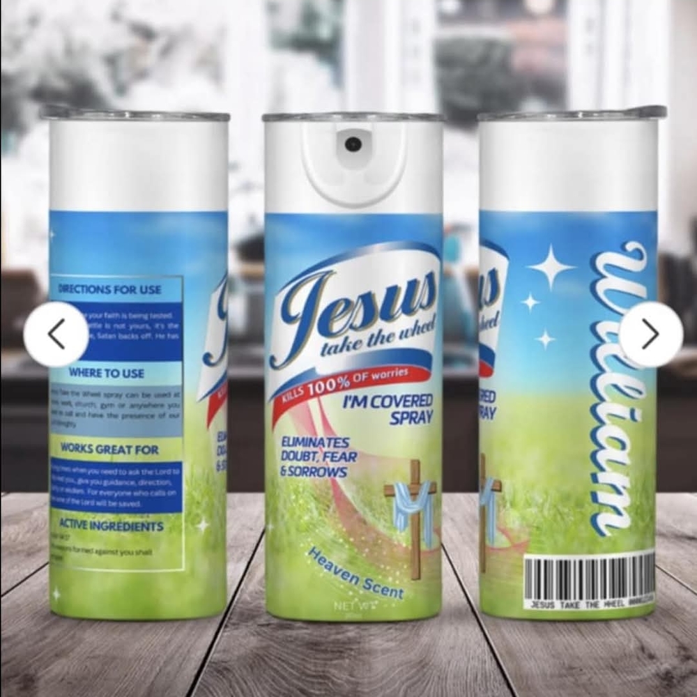 Jesus Take the Wheel Spray 20oz Tumbler